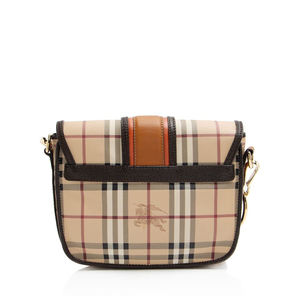 Burberry Haymarket Check Buckle Messenger (SHF-5qIRC7)