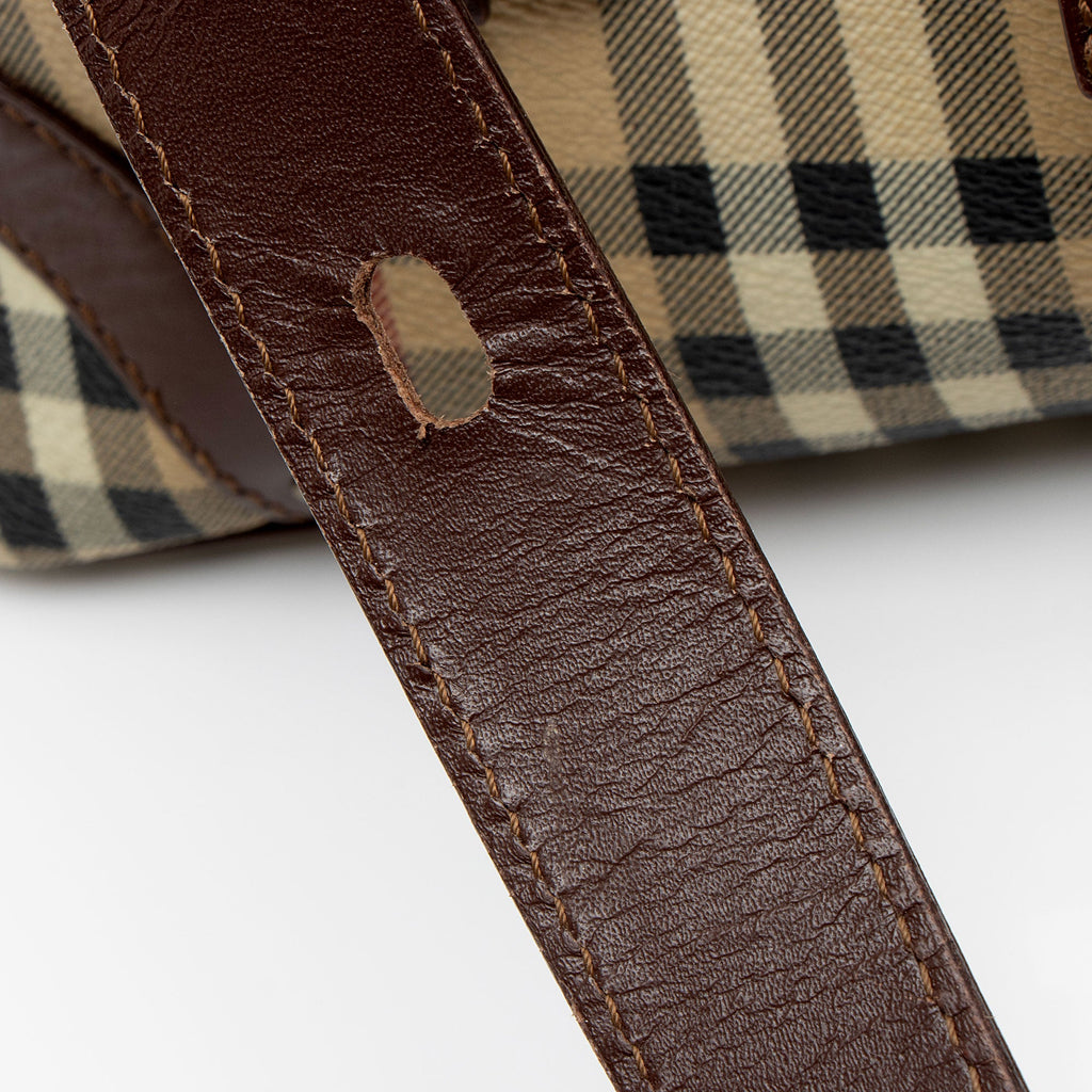 Burberry Haymarket Check Buckle Satchel