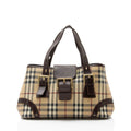 Burberry Haymarket Check Buckle Satchel