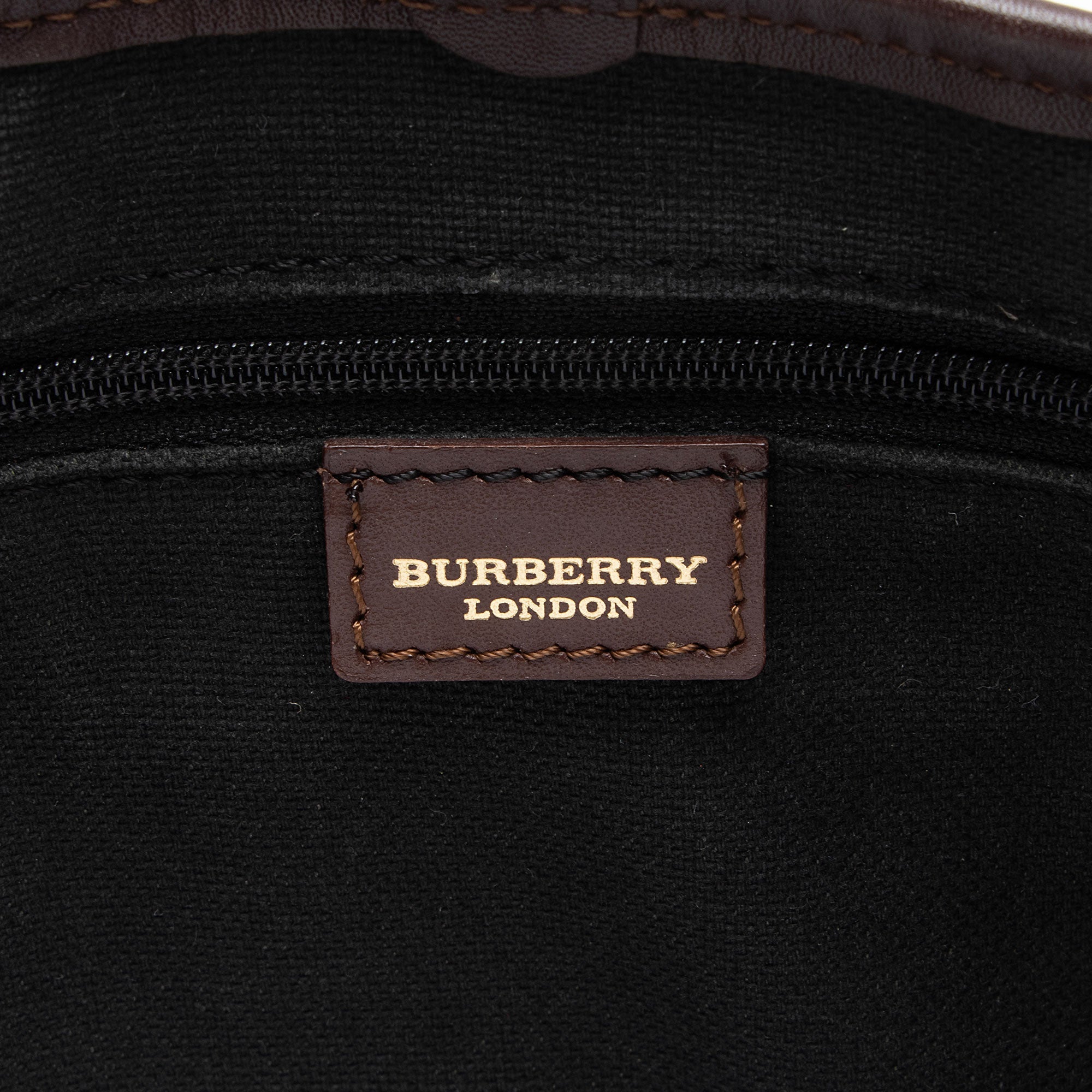 Burberry Haymarket Check Buckle Satchel
