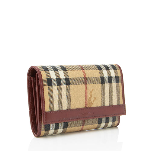 Burberry Haymarket Check Continental Wallet