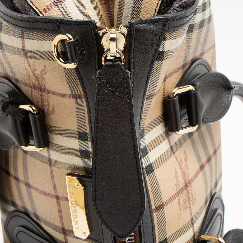 Burberry Haymarket Check Gladstone Satchel