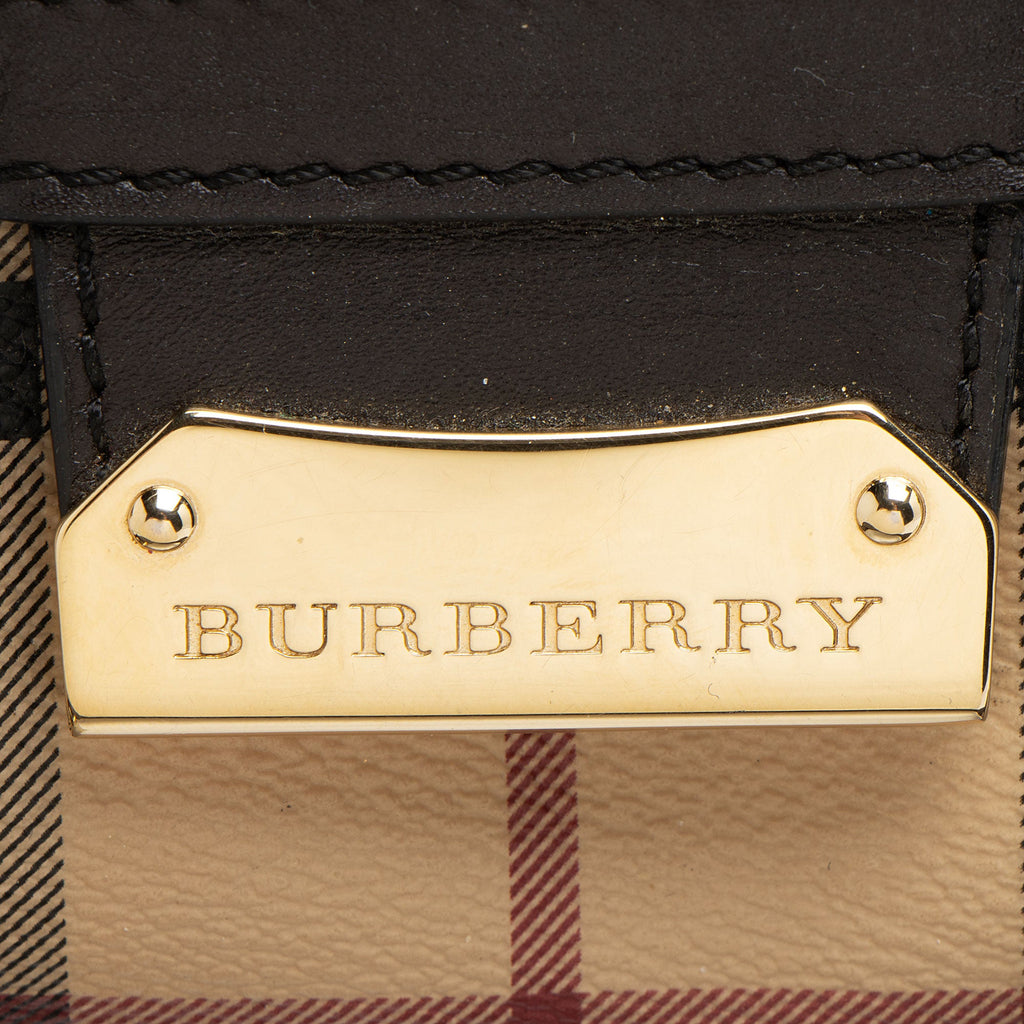 Burberry Haymarket Check Gladstone Satchel
