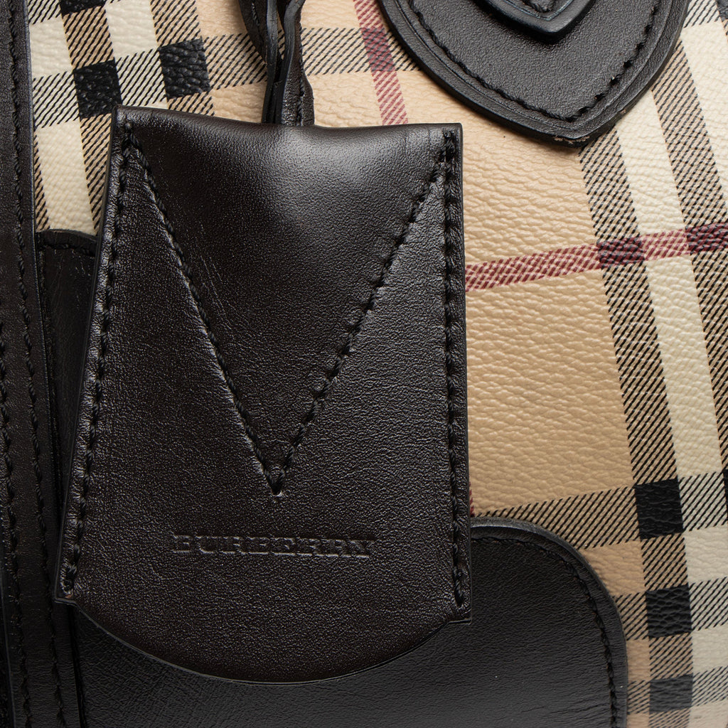 Burberry Haymarket Check Gladstone Satchel