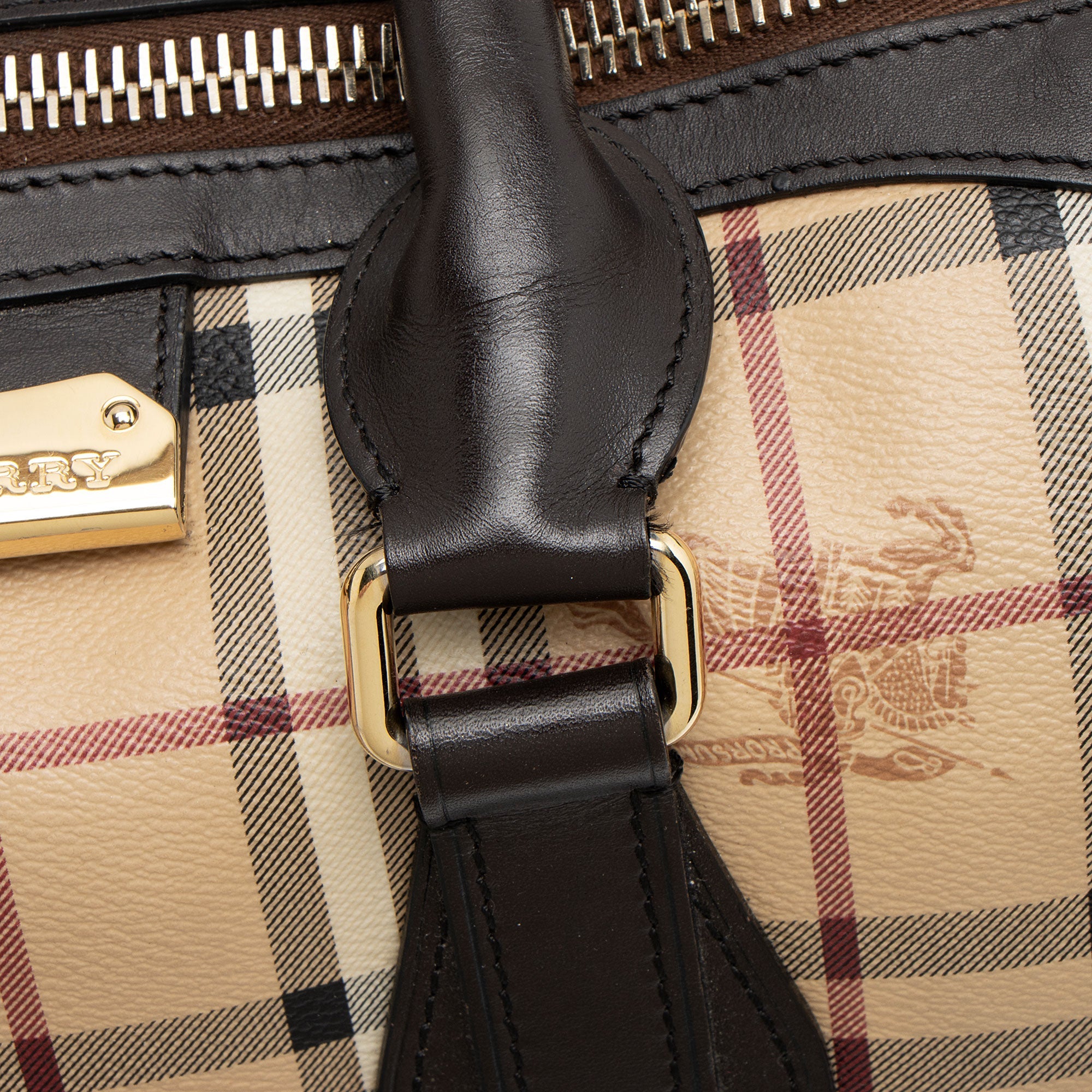 Burberry Haymarket Check Gladstone Satchel