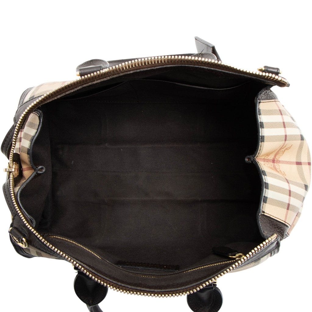 Burberry Haymarket Check Gladstone Satchel