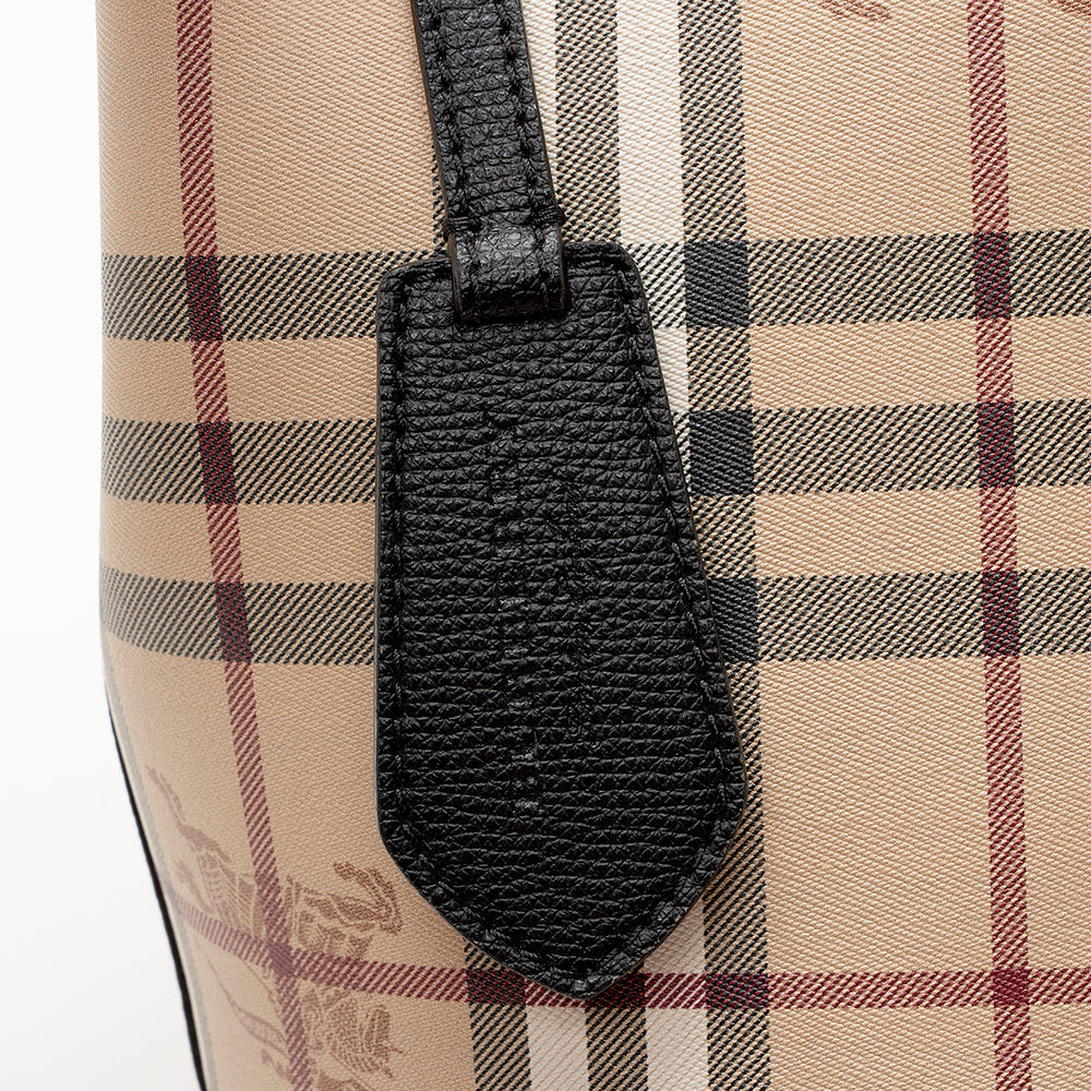 Burberry Haymarket Check Lorne Bucket Bag (SHF-21948)