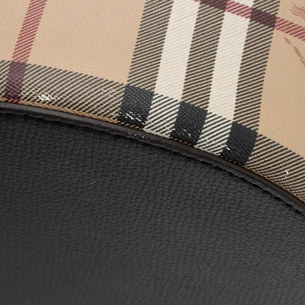 Burberry Haymarket Check Lorne Bucket Bag (SHF-KR1Hvi)