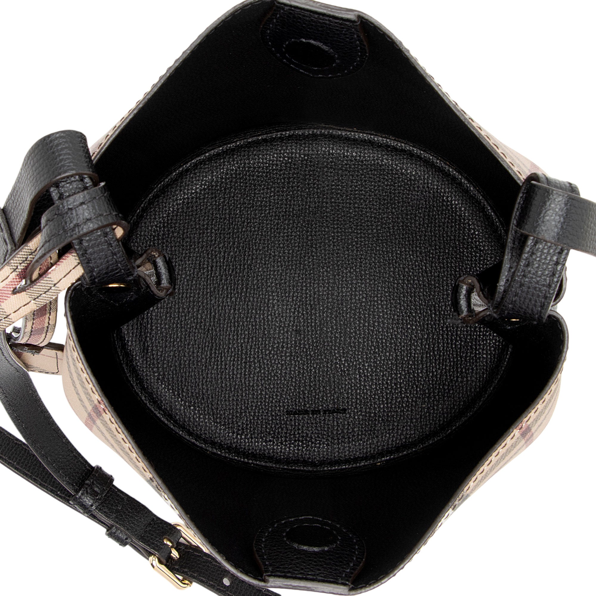 Burberry Haymarket Check Lorne Bucket Bag (SHF-KR1Hvi)