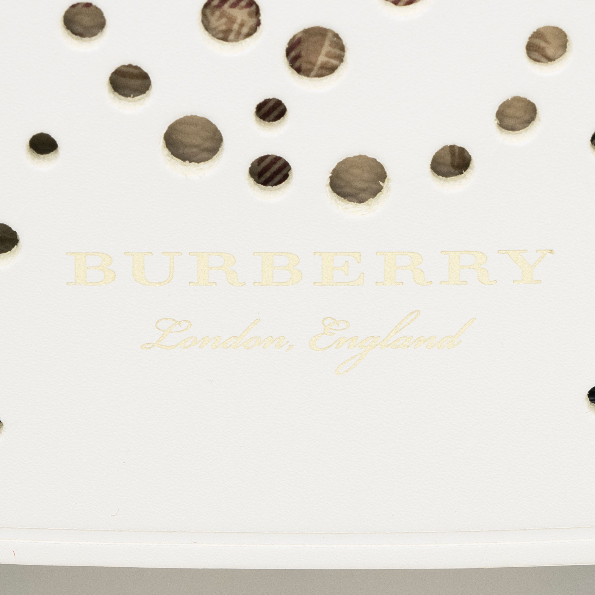 Burberry Haymarket Check Perforated Leather Baby Bridle Shoulder Bag