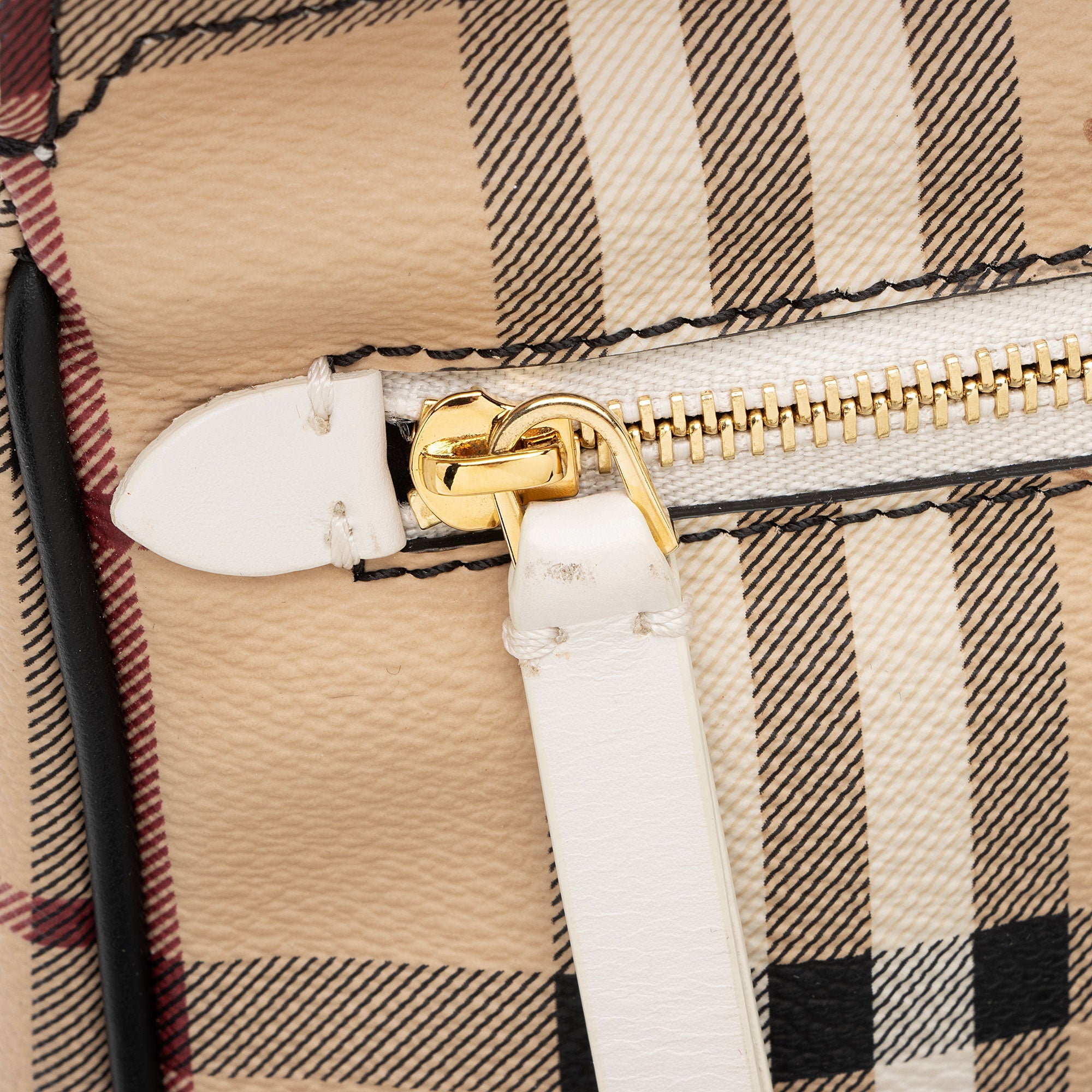 Burberry Haymarket Check Perforated Leather Baby Bridle Shoulder Bag