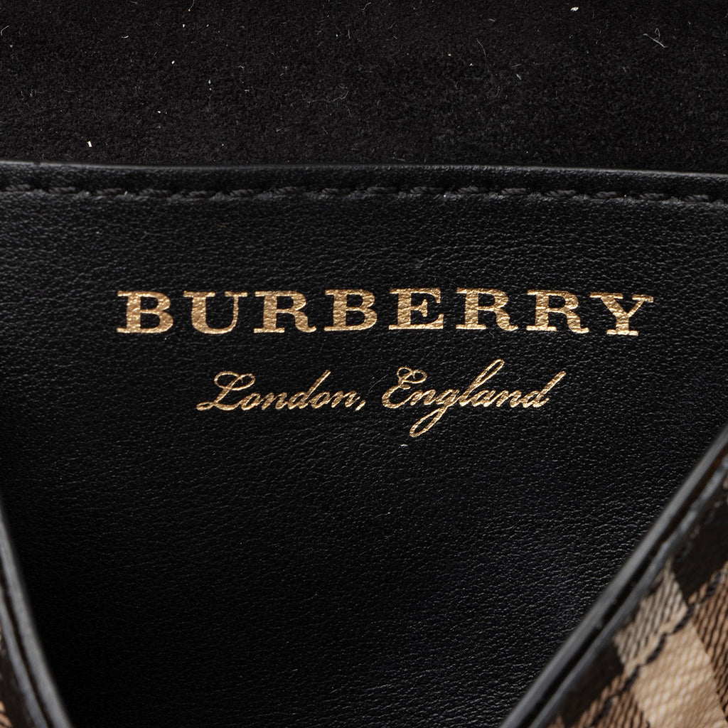Burberry Haymarket Check Perforated Leather Baby Bridle Shoulder Bag