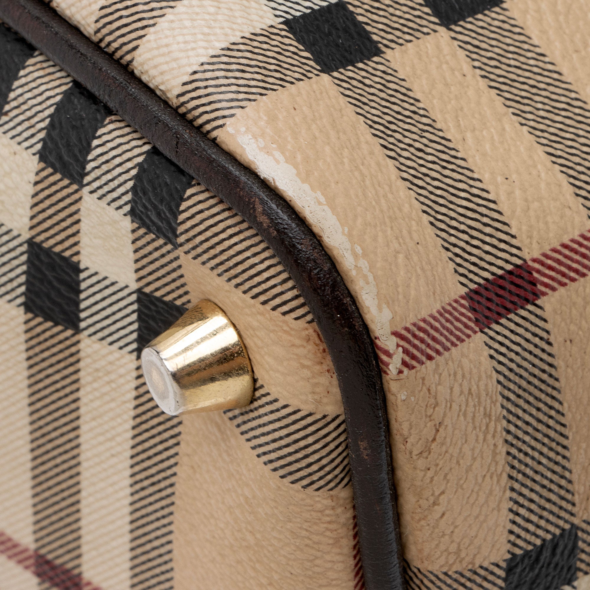 Burberry Haymarket Check Regent Medium Tote (SHF-gey01E)