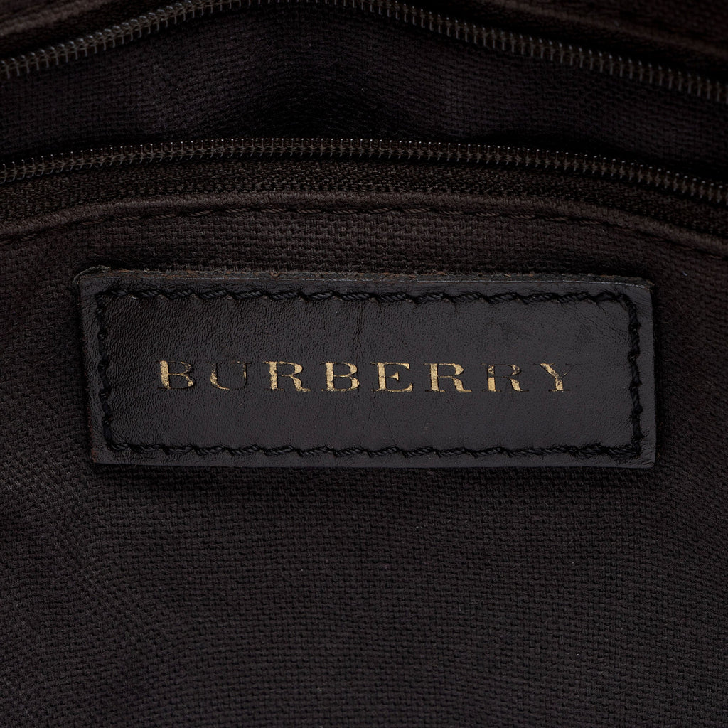 Burberry Haymarket Check Regent Medium Tote (SHF-gey01E)