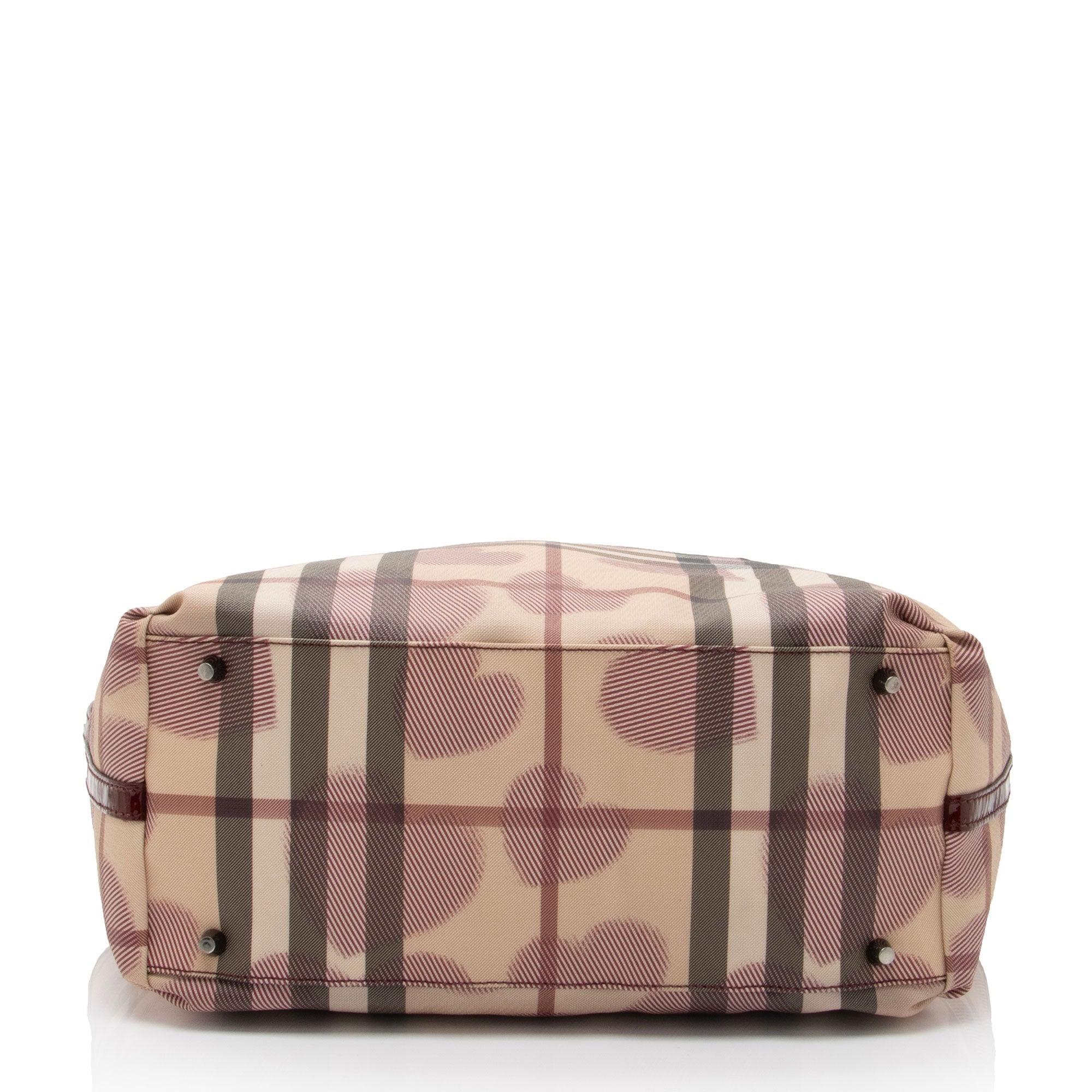 Burberry Heart Check Patent Leather Large Tote (SHF-tnVJ87)