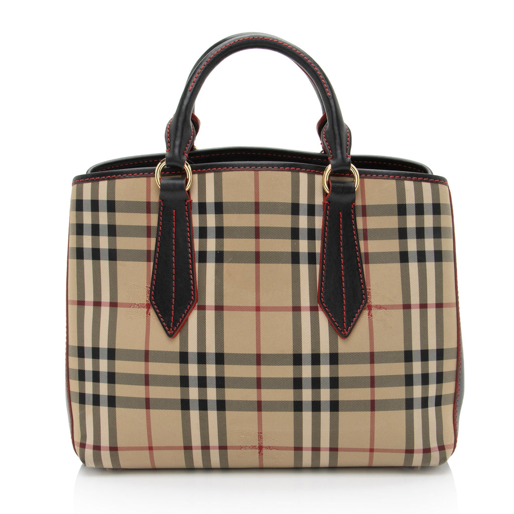 Burberry Horseferry Check Contrast Stitch Ballingdon Medium Tote