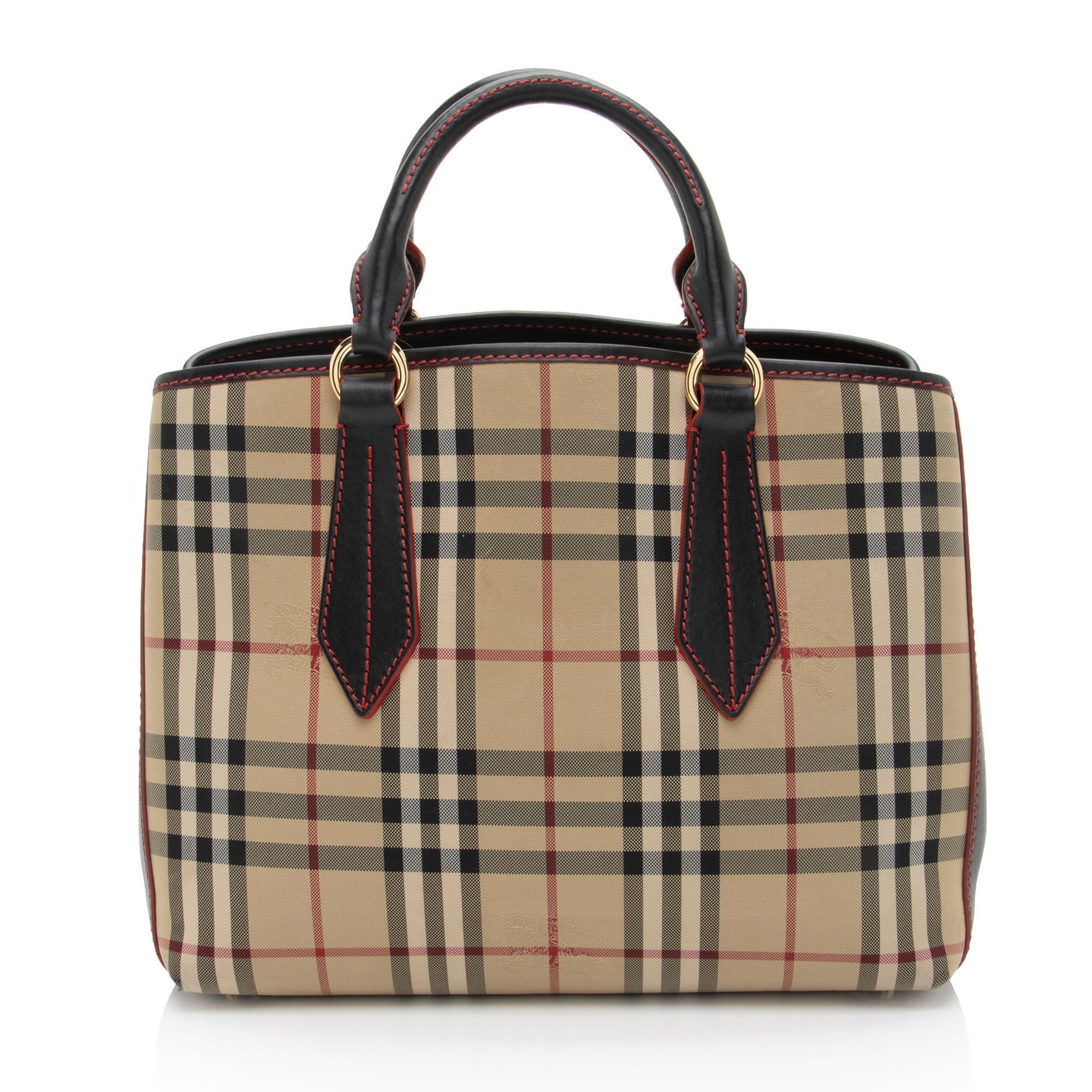 Burberry Horseferry Check Contrast Stitch Ballingdon Medium Tote