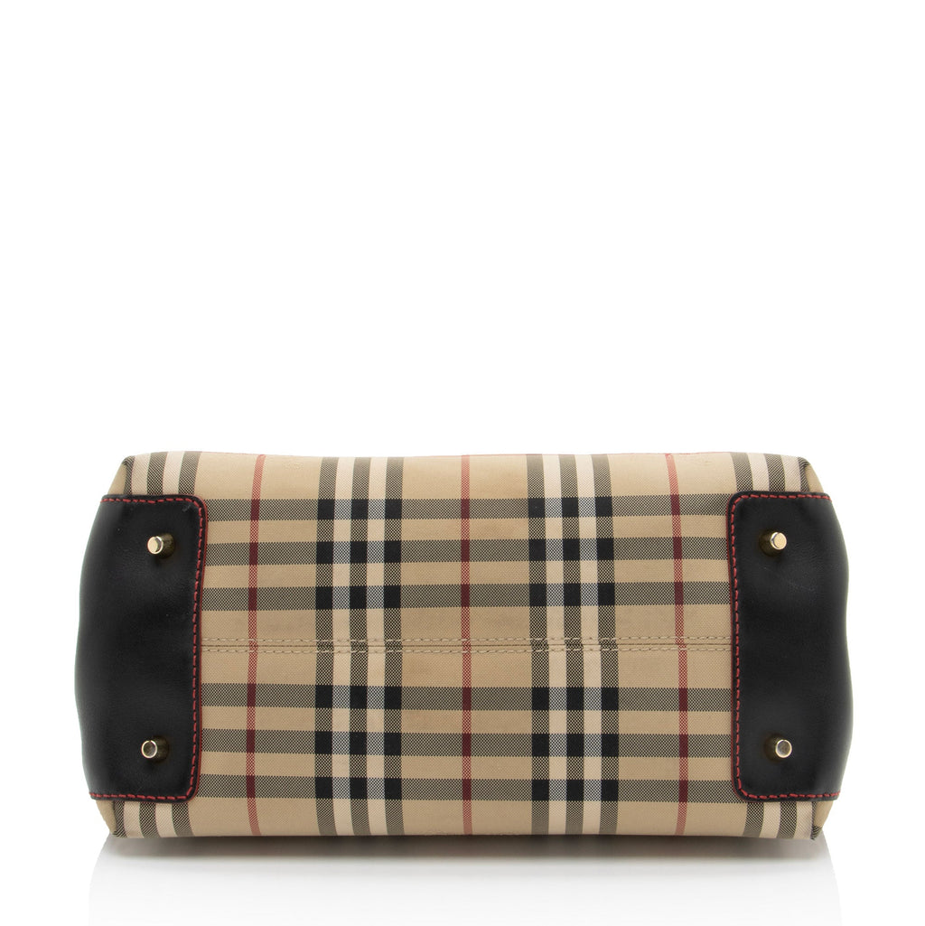 Burberry Horseferry Check Contrast Stitch Ballingdon Medium Tote