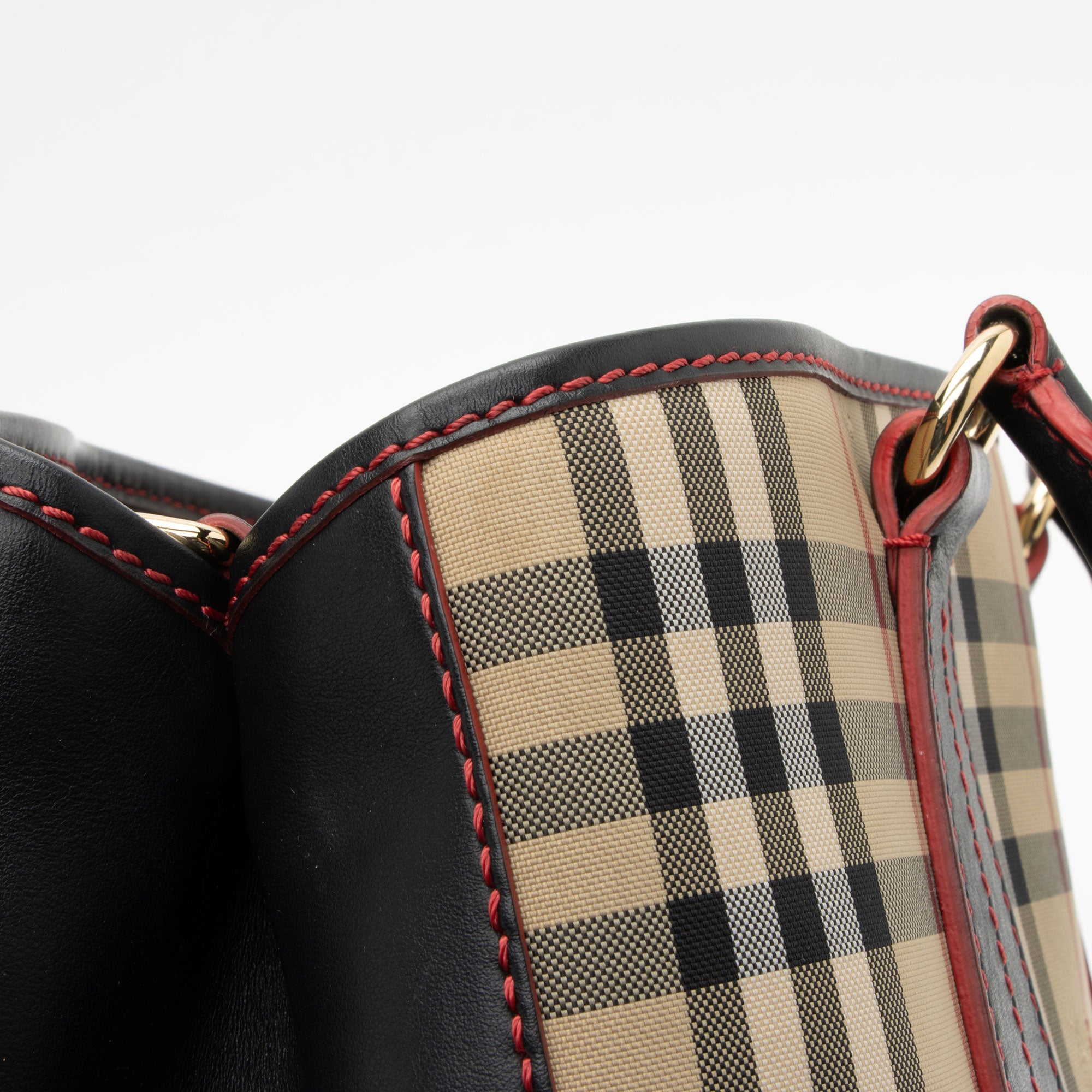 Burberry Horseferry Check Contrast Stitch Ballingdon Medium Tote