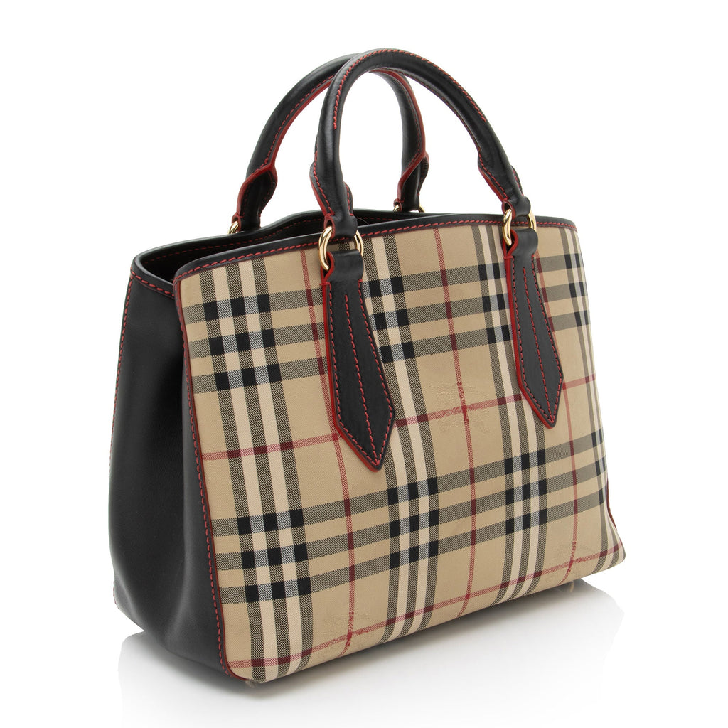 Burberry Horseferry Check Contrast Stitch Ballingdon Medium Tote