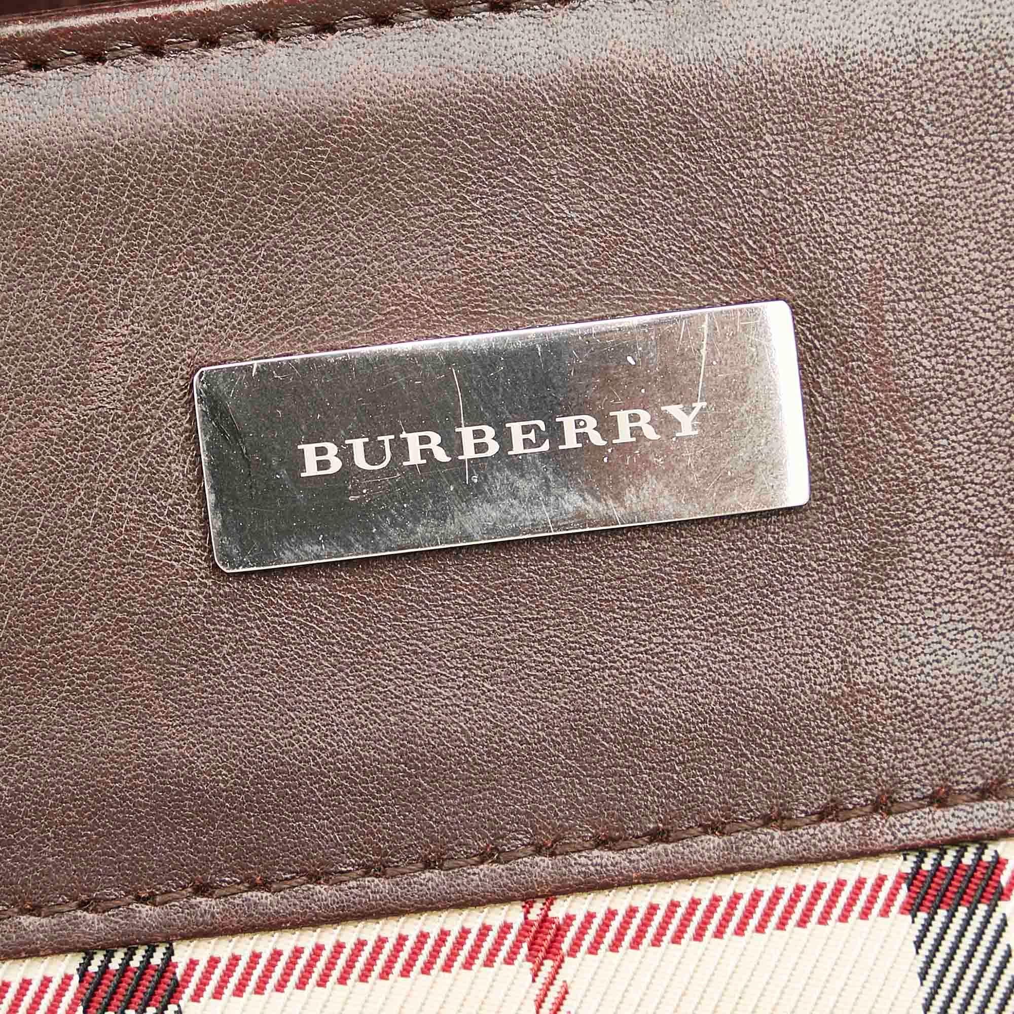 Burberry House Check Canvas Satchel (SHG-22096)
