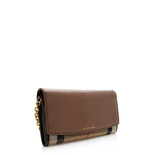 Burberry House Check Henley Chain Wallet (SHF-21215)