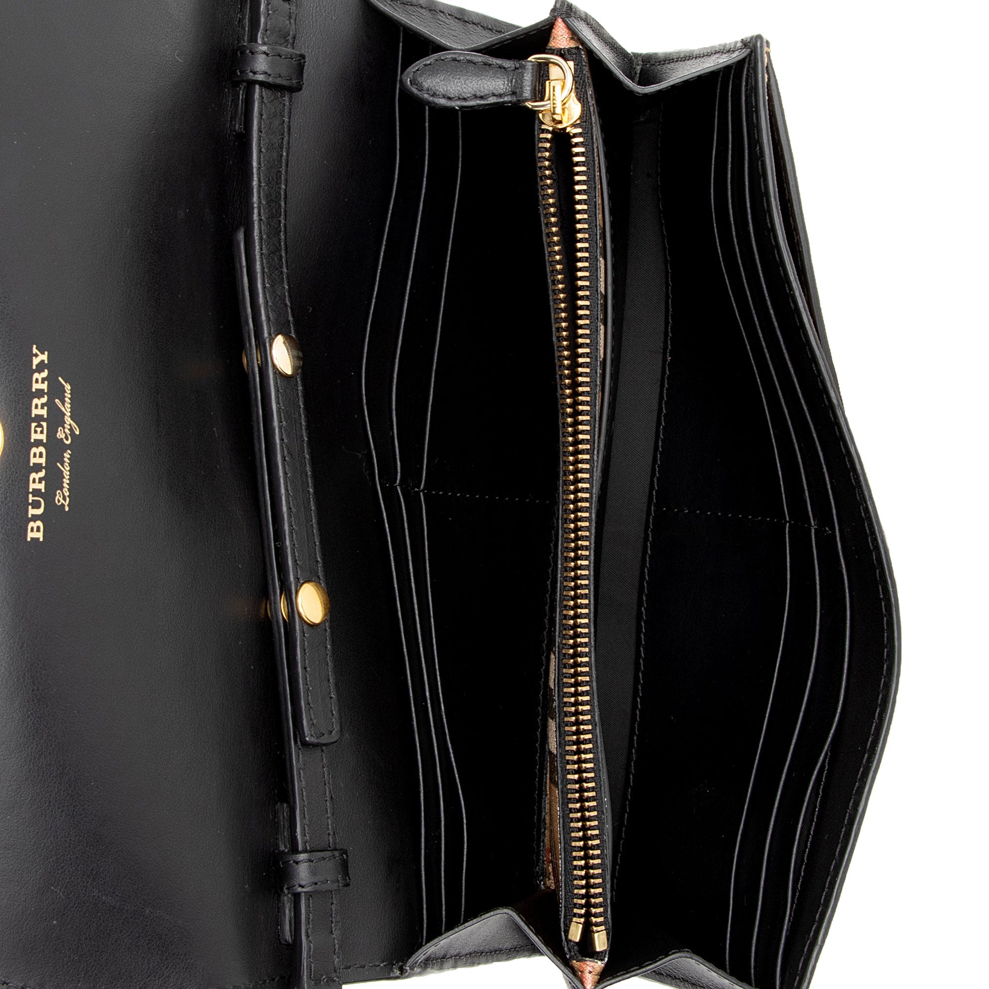 Burberry House Check Henley Chain Wallet (SHF-OabVyk)
