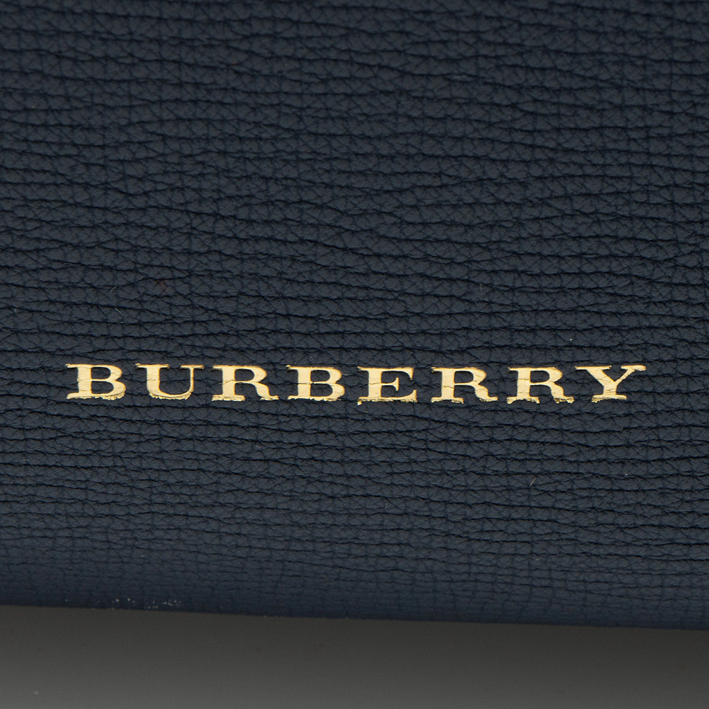 Burberry House Check Leather Banner Large Tote
