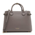 Burberry House Check Leather Banner Medium Tote (SHF-20853)