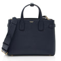 Burberry House Check Leather Banner Medium Tote (SHF-vVShxX)