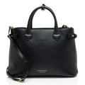 Burberry House Check Leather Banner Medium Tote