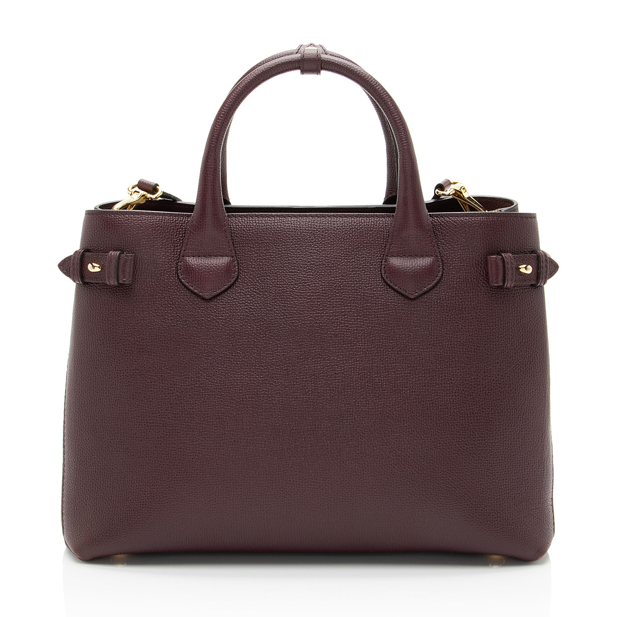 Burberry House Check Leather Banner Medium Tote