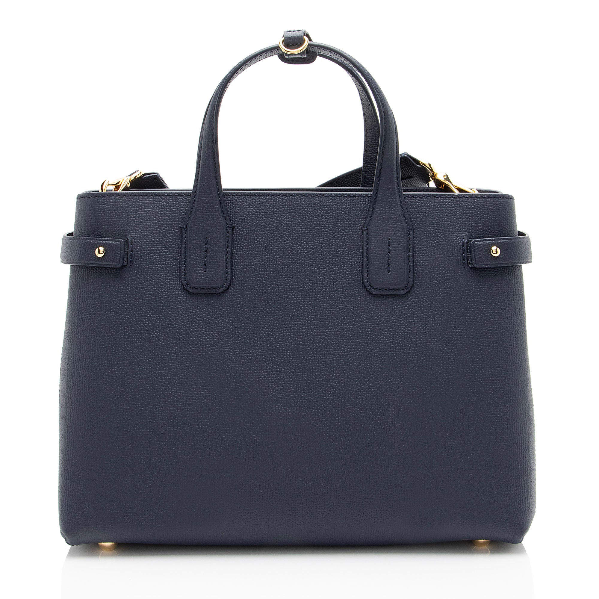 Burberry House Check Leather Banner Medium Tote