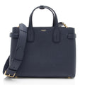 Burberry House Check Leather Banner Medium Tote