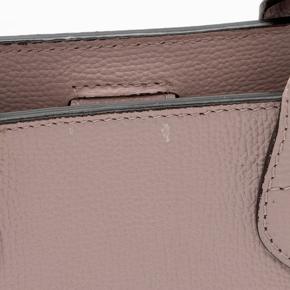 Burberry House Check Leather Banner Small Tote (SHF-19183)