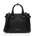 Burberry House Check Leather Banner Small Tote