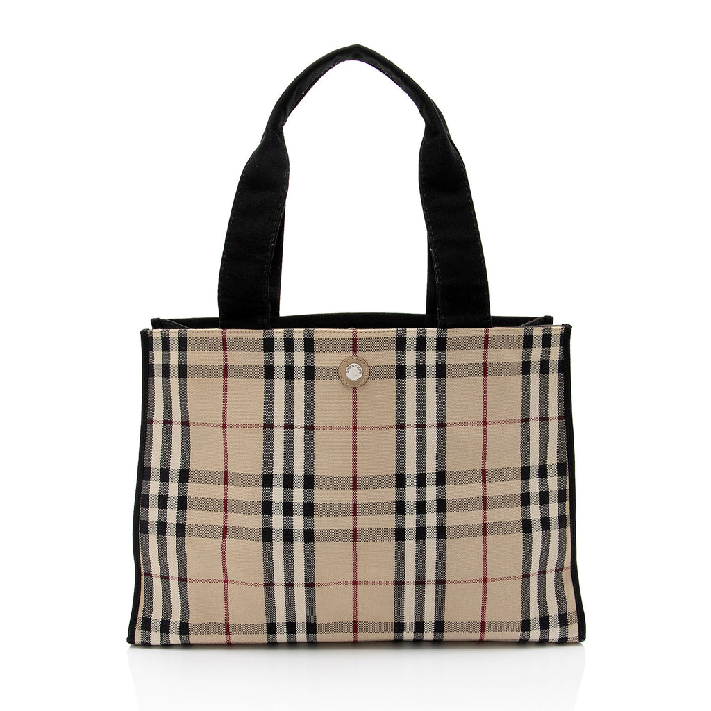 Burberry Horseferry Check Small Tote (SHF-yKj6B6)