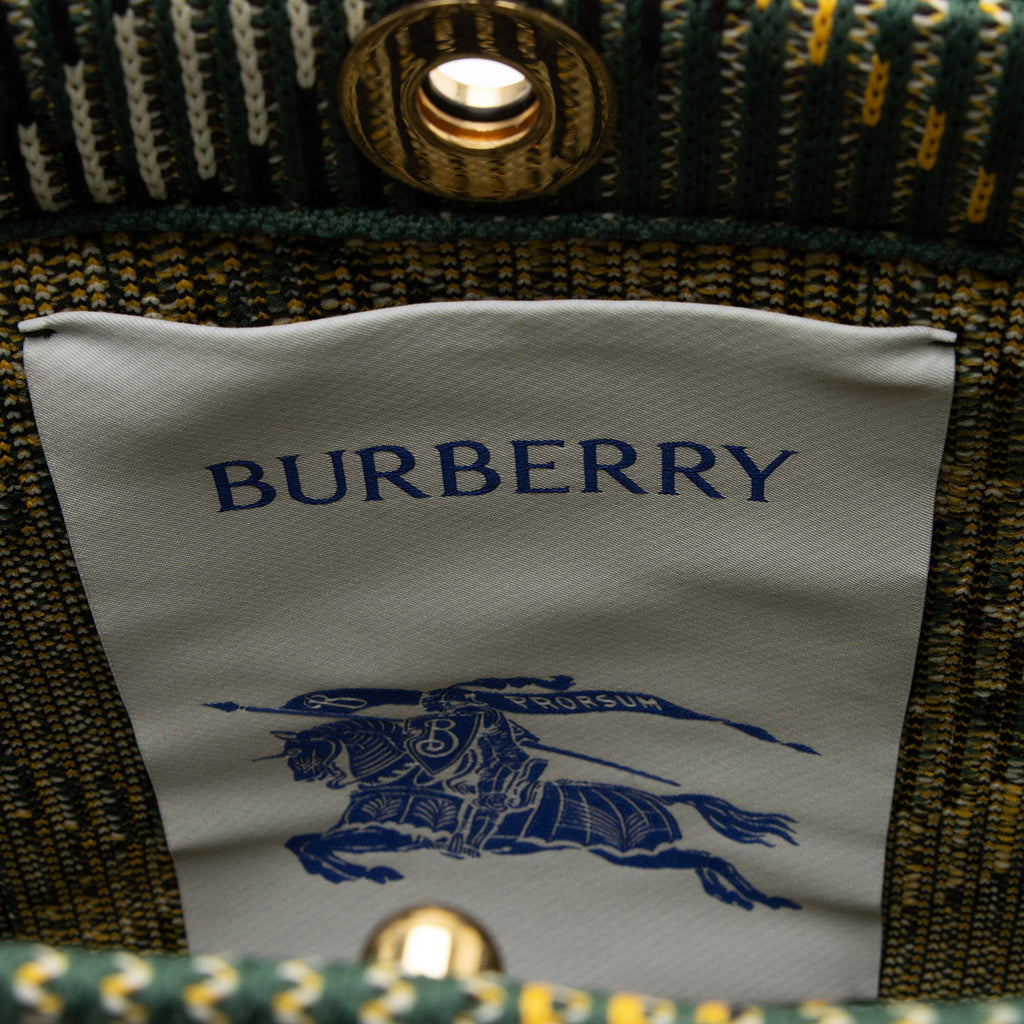 Burberry Knit Check Scarlet Mini Tote