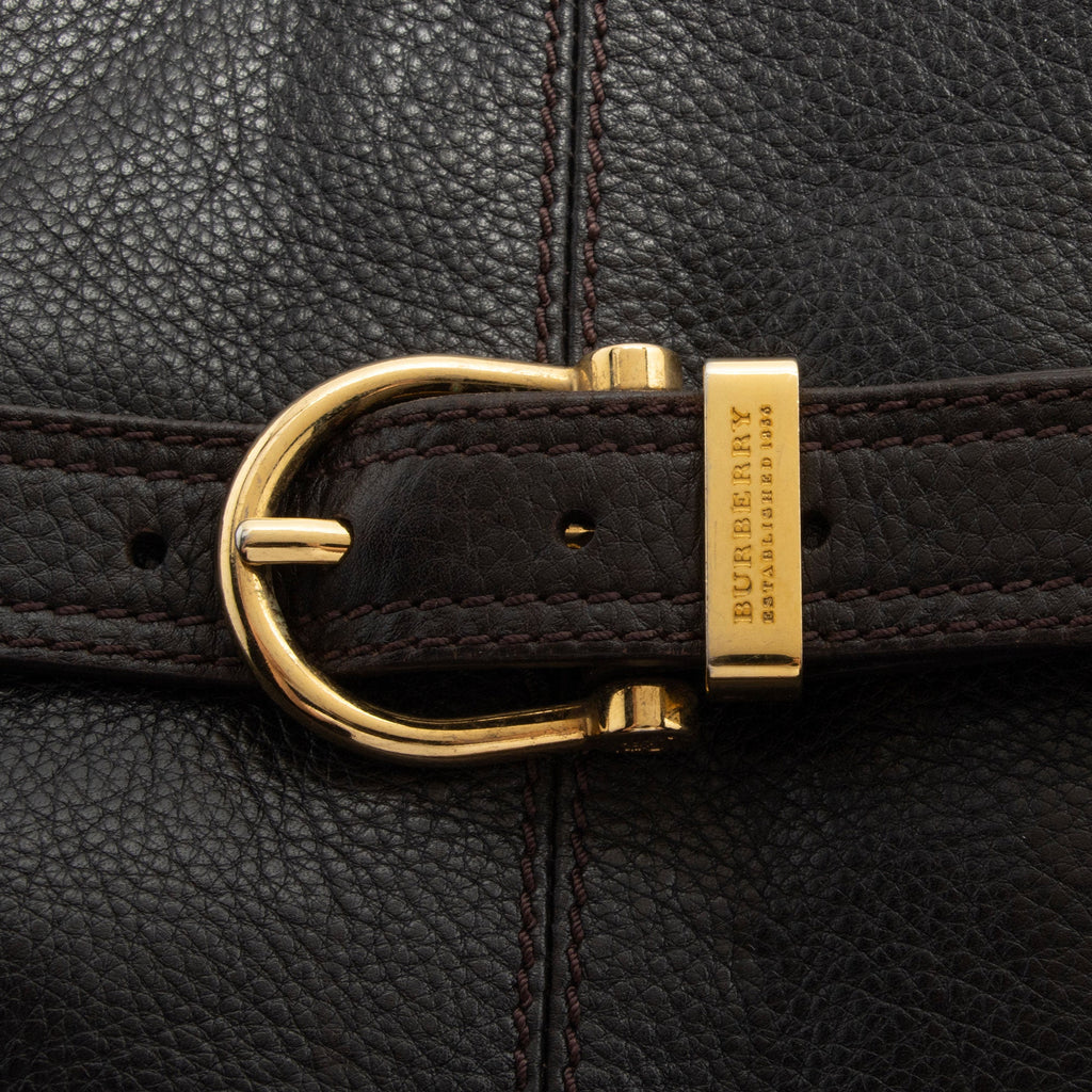 Burberry Leather Belted Tote (SHF-qVb30x)