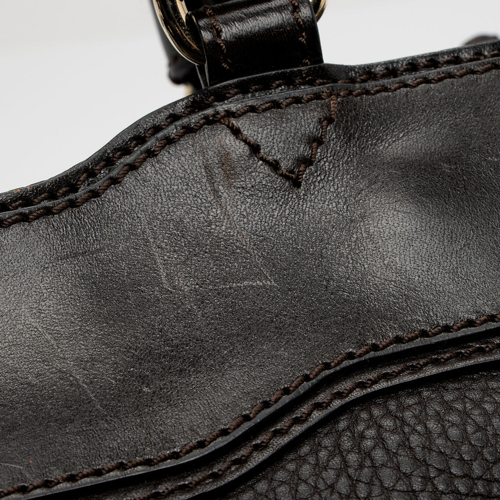 Burberry Leather Buckle Satchel (SHF-OSbihJ)