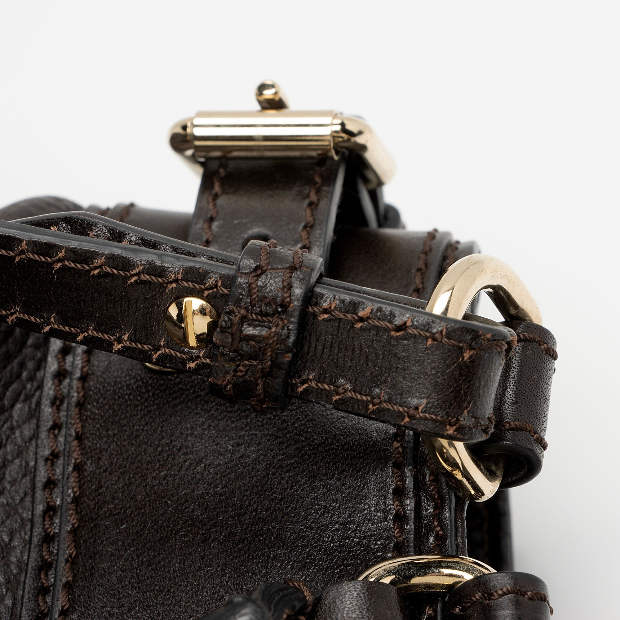 Burberry Leather Buckle Satchel (SHF-OSbihJ)