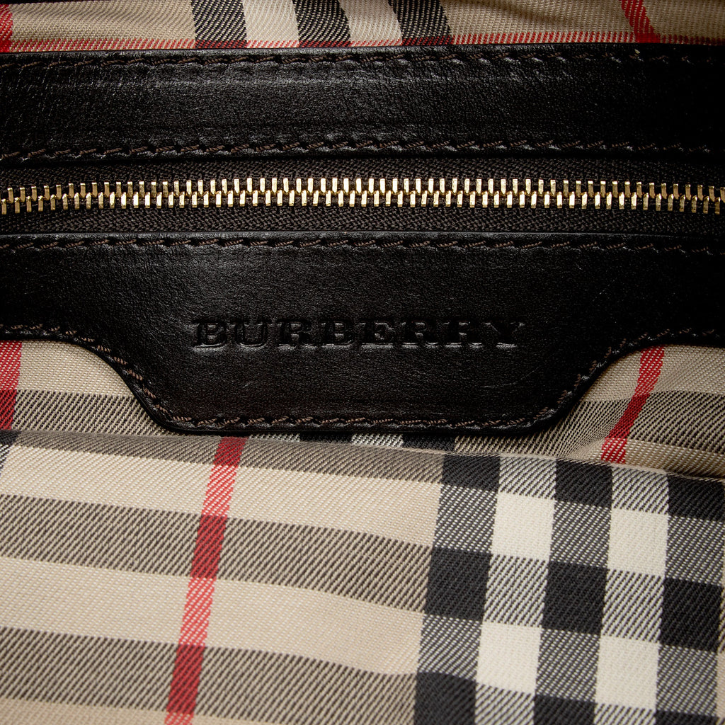 Burberry Leather Buckle Satchel (SHF-OSbihJ)