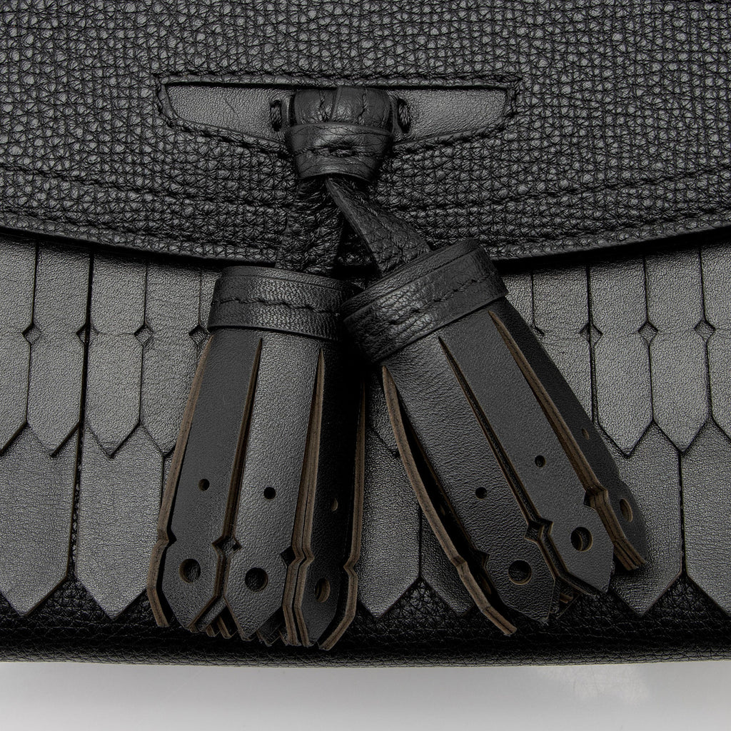 Burberry Leather Fringe Macken Small Crossbody (SHF-p0ePVQ)