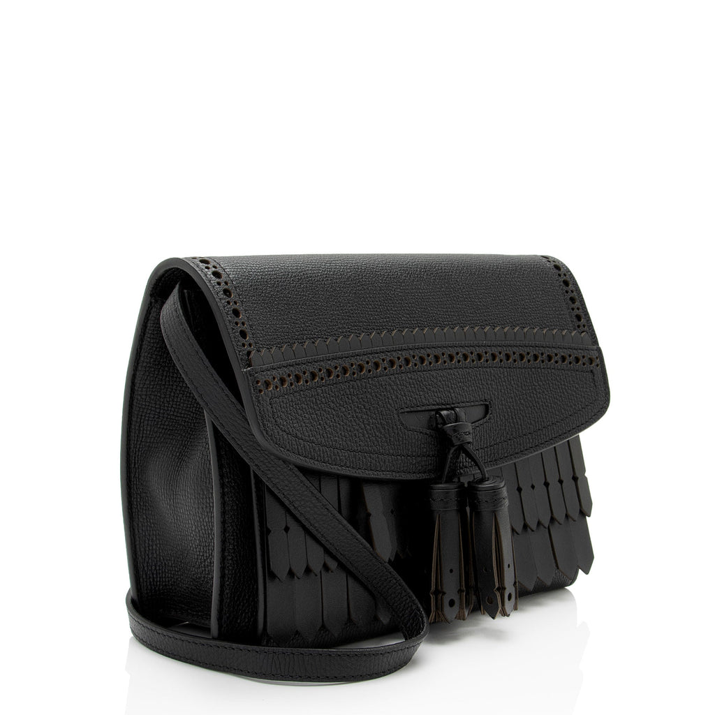 Burberry Leather Fringe Macken Small Crossbody (SHF-p0ePVQ)