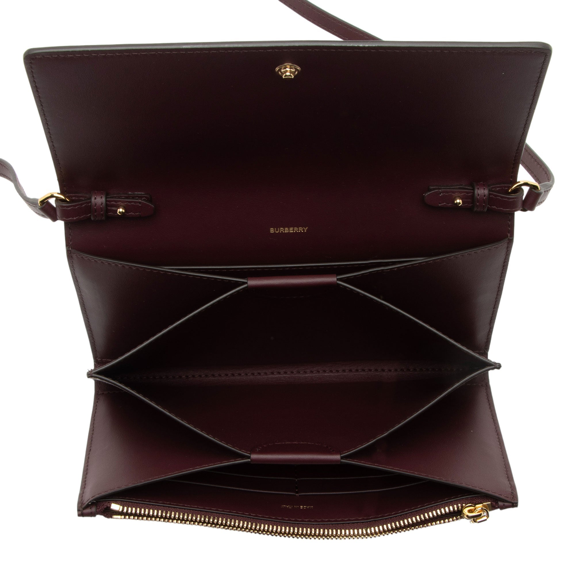Burberry Leather Hazelmere Wallet On Strap (SHF-A5ZxMt)