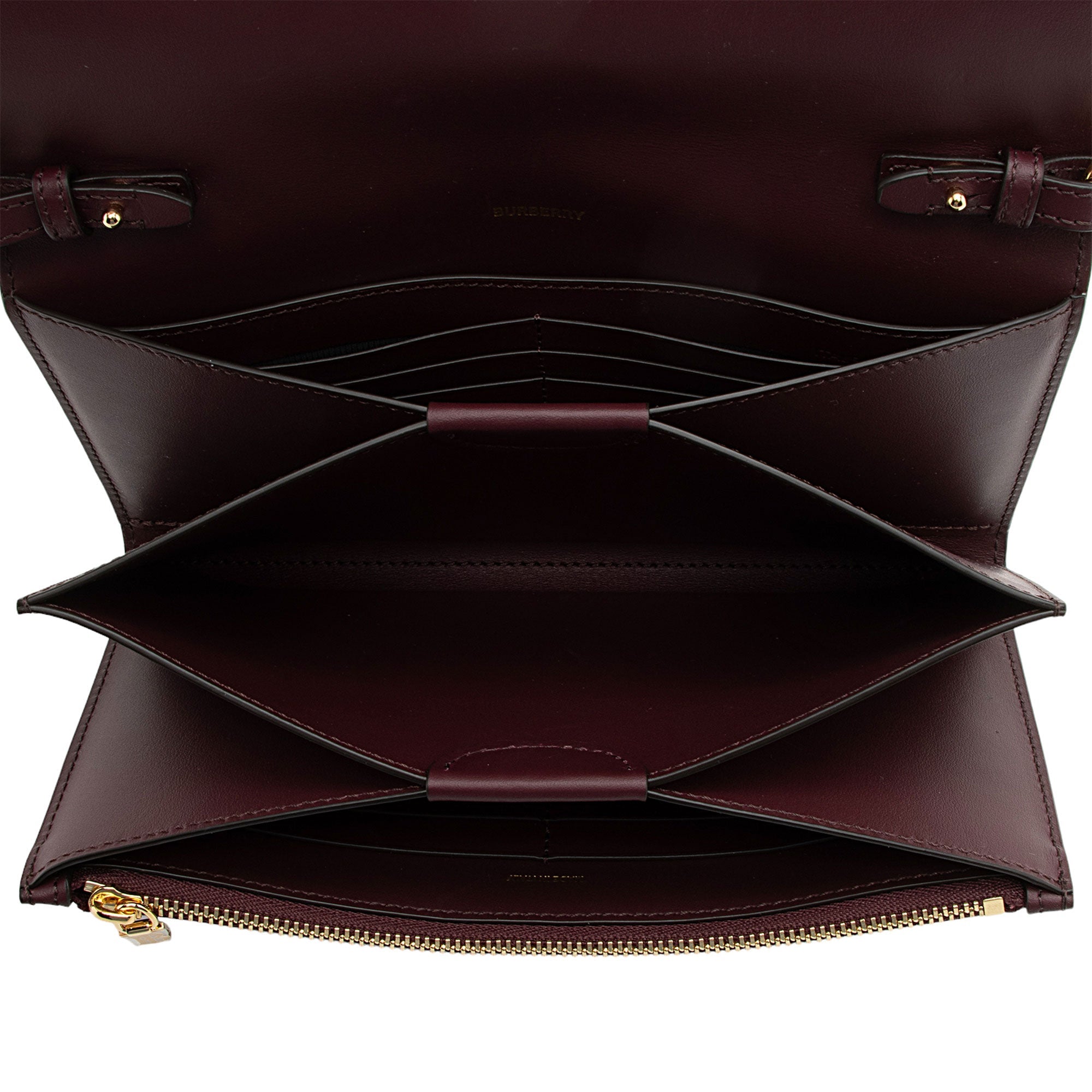 Burberry Leather Hazelmere Wallet on Strap