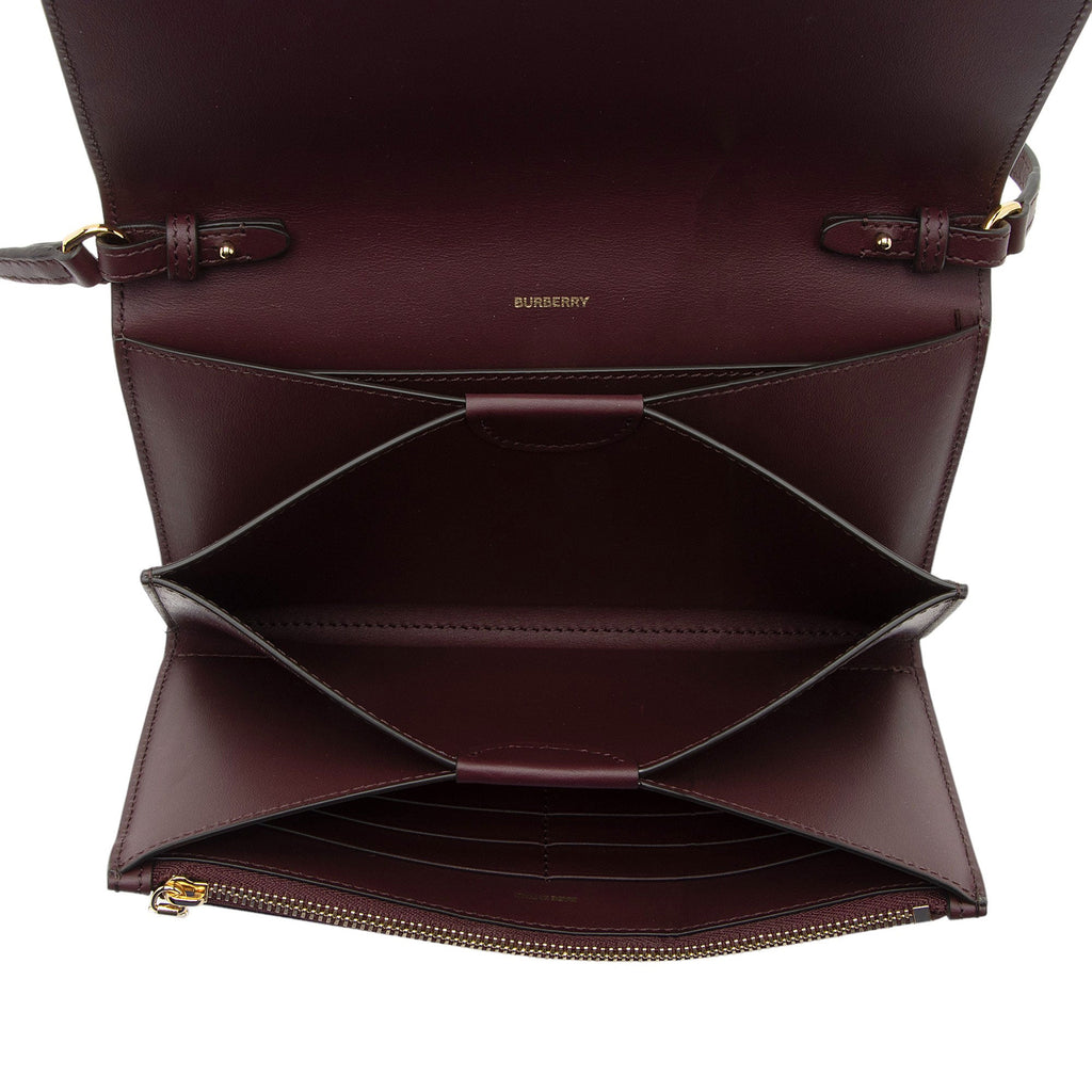 Burberry Leather Hazelmere Wallet on Strap (SHF-VFcGwG)