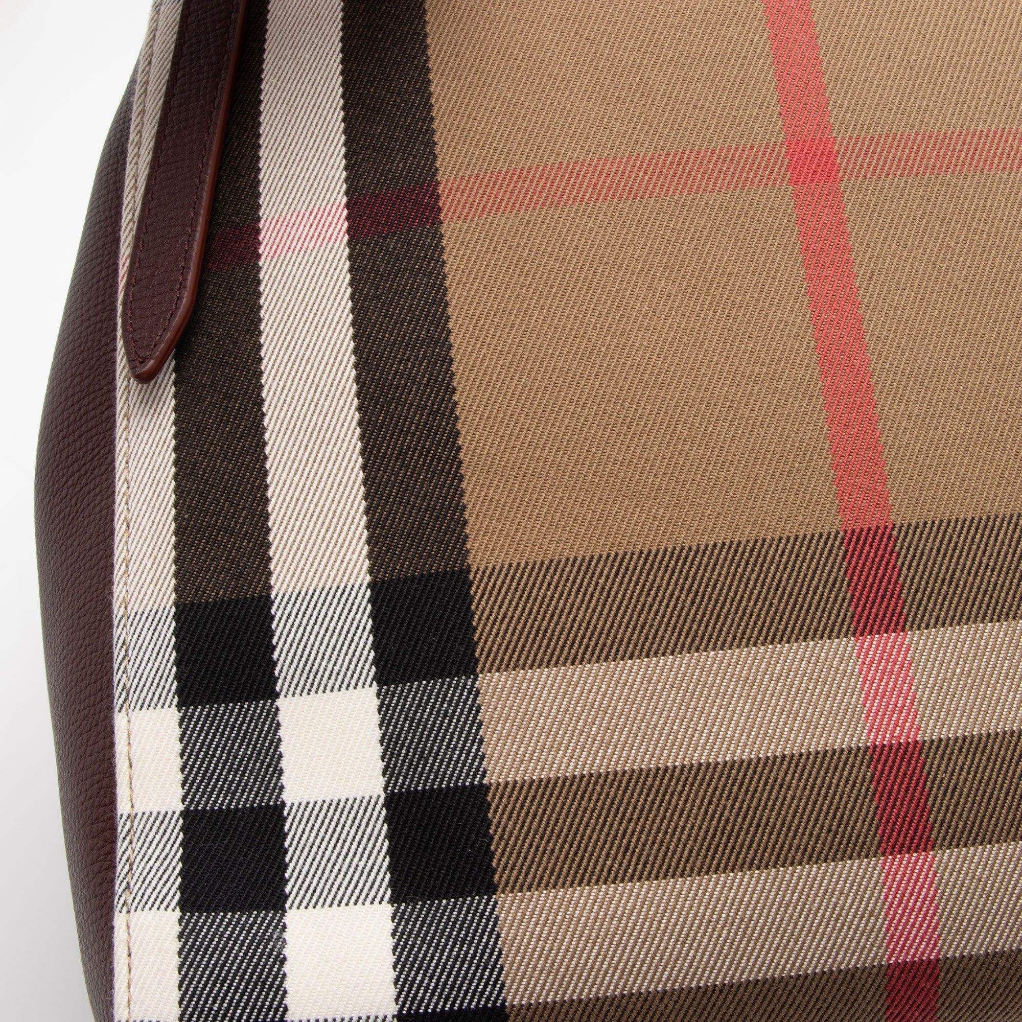Burberry Leather House Check Canterbury Small Tote (SHF-pFpn6o)