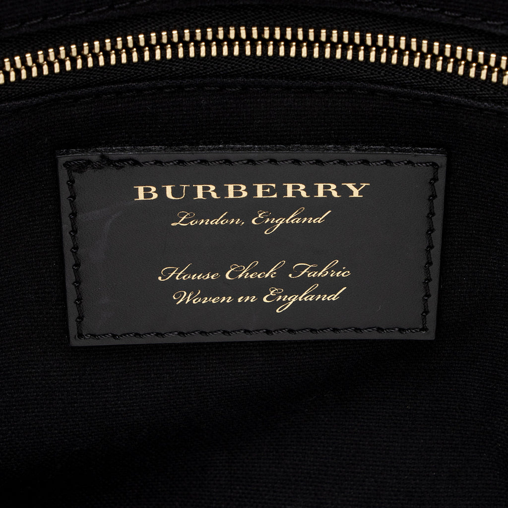 Burberry Leather House Check Canterbury Small Tote