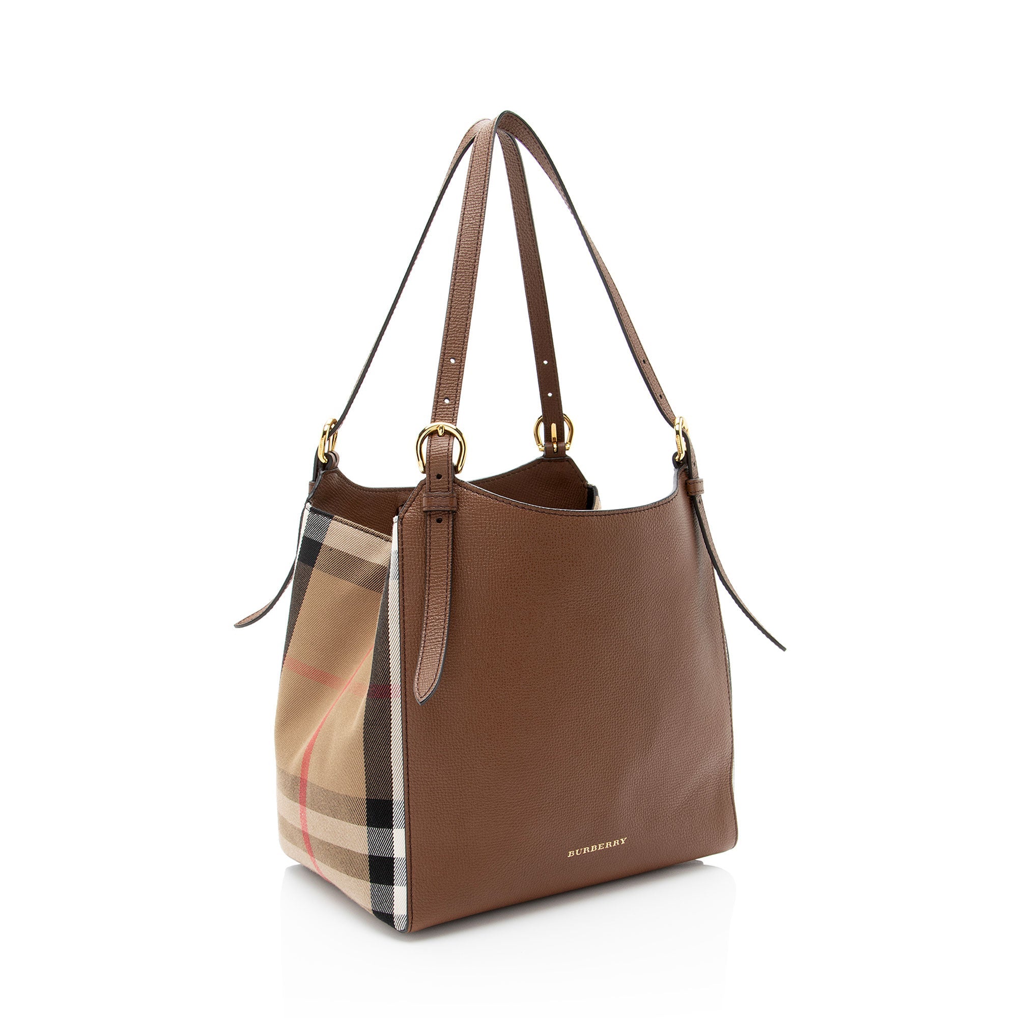 Burberry Leather House Check Canterbury Small Tote